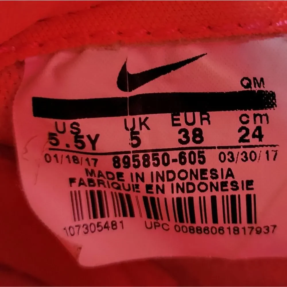 Nike Blaze High Top Pink Coral  Sneakers Women's Sz 7 Youth 5.5  Streetwear Chic